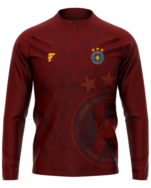Cramlington 1/4 Zip Midlayer - Maroon