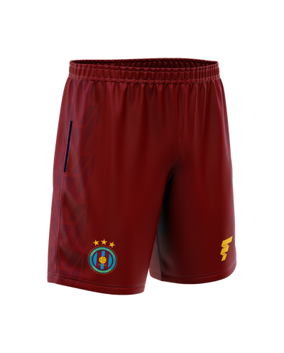 Cramlington Coaches Short - Maroon (Zipped Pockets)