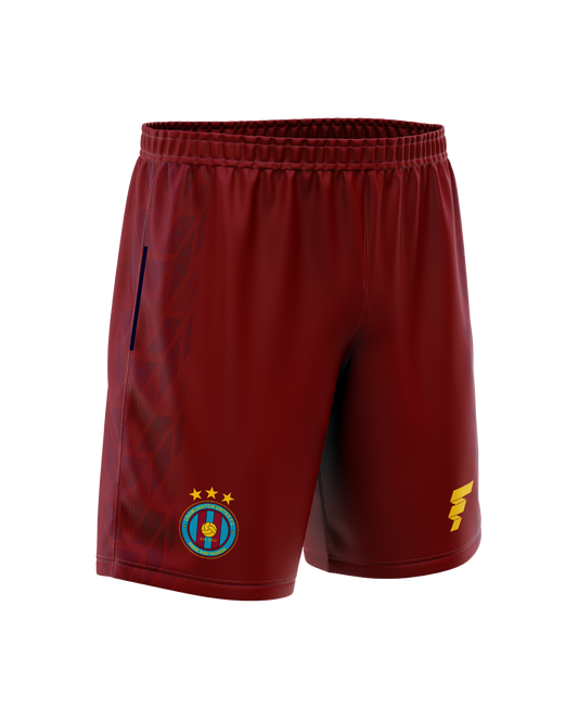 Cramlington Coaches Short - Maroon (Zipped Pockets)
