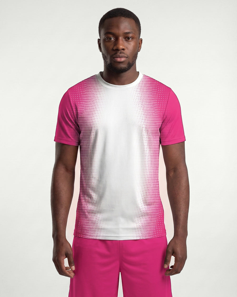 Match Shirt Pink / White