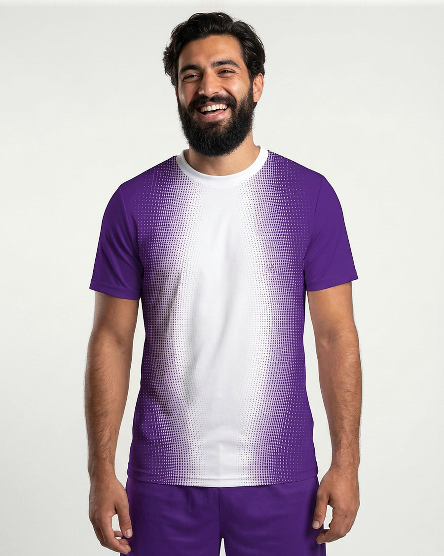 Match Shirt Purple / White