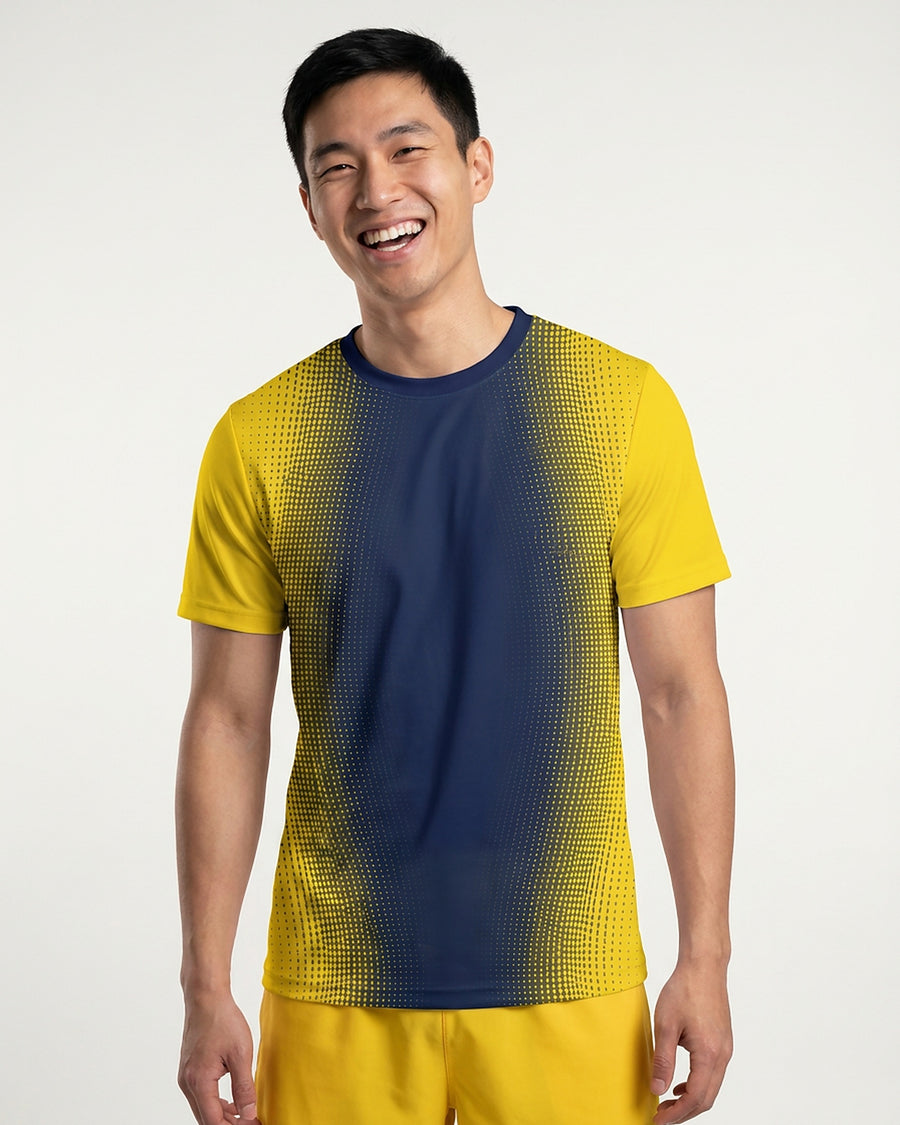 Match Shirt Yellow / Navy