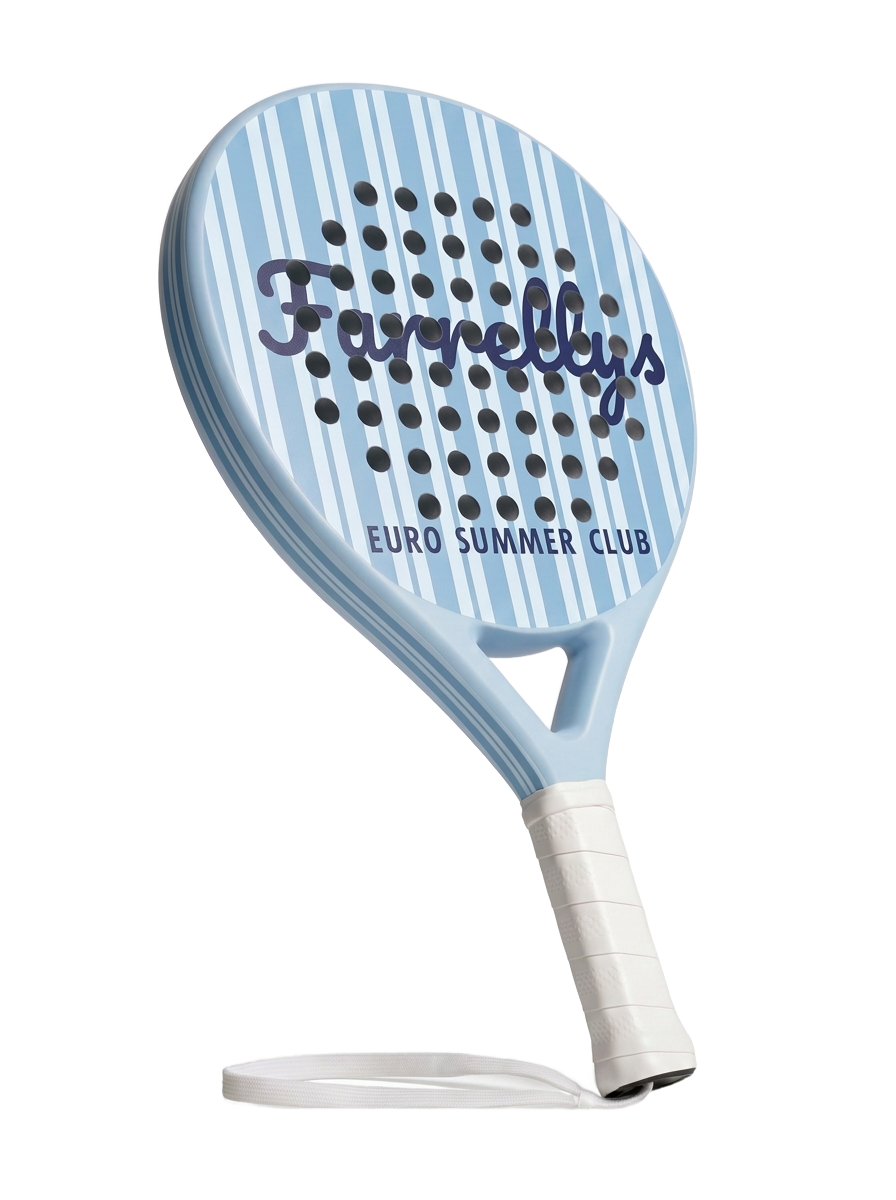 Mykonos padel racket, face, on white